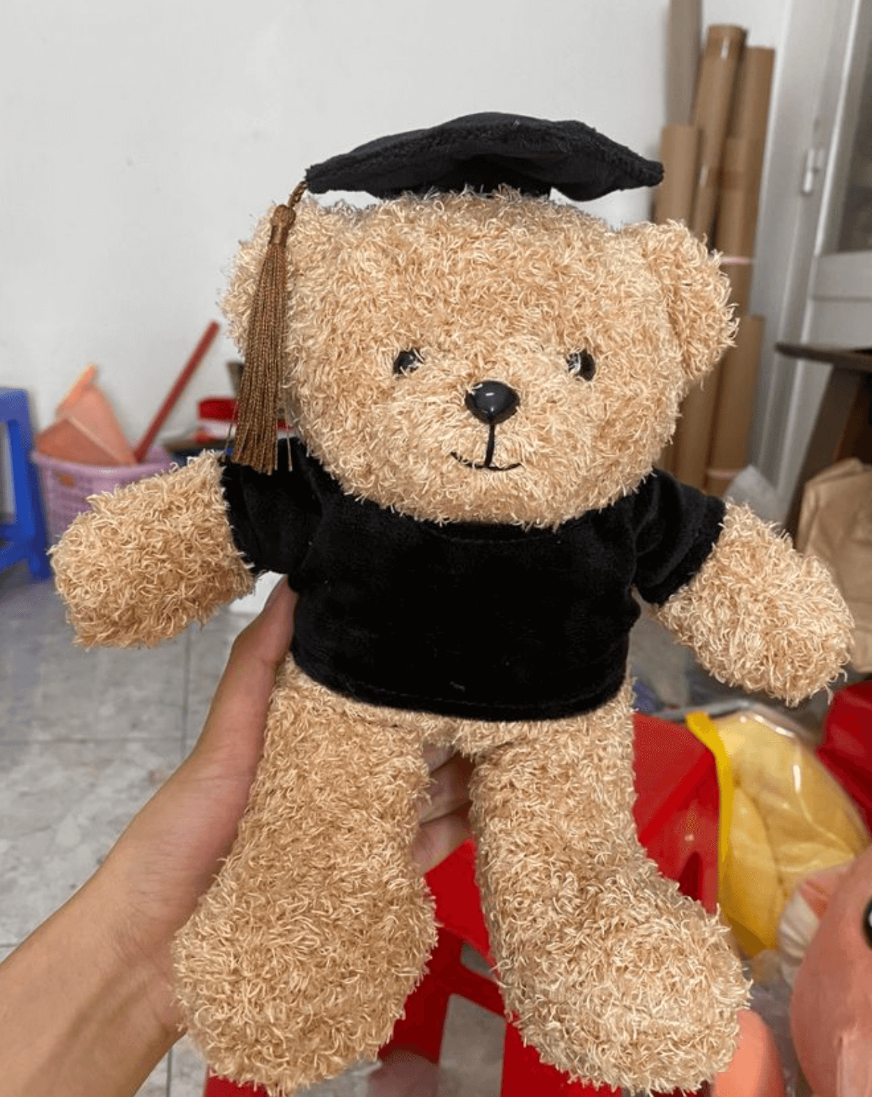 Gấu bông tốt nghiệp lông chỉ 45cm duỗi